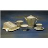 Image 1 : A 1930's Art Deco 39 piece Palissy china tea/coffee service comprising twin handled bread plate,...