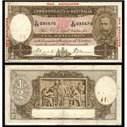 Australia, Ten Shillings, Riddle/Sheehan (1934) C/35 (R.10)