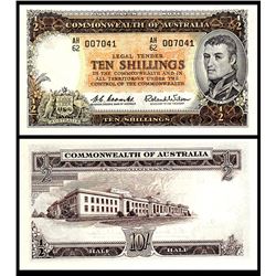 Australia, Ten Shillings, Elizabeth II Coombs/Wilson (1961) AH/62 (R.17)
