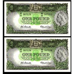 Australia, One Pound, Coombs/Wilson (1961) HG/25 567125/26 (R.34a)