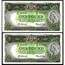 Australia, One Pound, Coombs/Wilson (1961) HJ/70 213533/34 (R.34b)