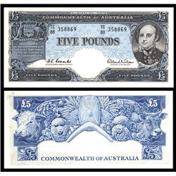Australia, Five Pounds, Coombs/Wilson (1961) TC/88 358869 (R.50)