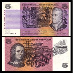 Australia, Five Dollars, Coombs/Randall (1968) ZNB 02894* (R.202s)