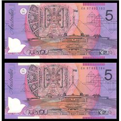 Australia, Five Dollars, Macfarlane/Evans (1997) EA/97 692183/84 (R.218b)