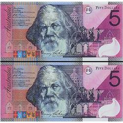 Australia, Five Dollars, Macfarlane/Evans (2001) AA/01 144425/26 (R.219F)