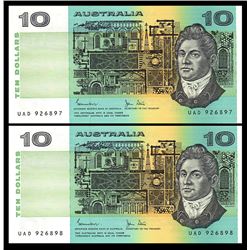 Australia, Ten Dollars, Johnston/Stone (1983) UAD 926897/98 (R.308)