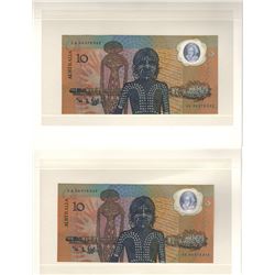 Australia, Ten Dollars, Johnston/Fraser (1988) AA/04 078842/43