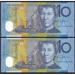 Australia, Ten Dollars, Macfarlane/Evans (1996) AK/96 995362/63 (R.318a)