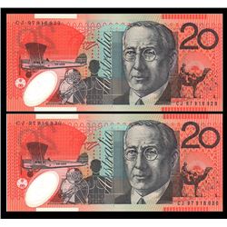 Australia, Twenty Dollars, Macfarlane/Evans (1997) CJ/97 916929/30 (R.418a)