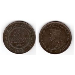 Australia, Penny, George V, 1913