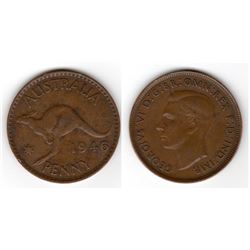 Australia, Penny, George VI, 1946