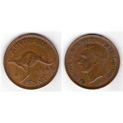 Australia, Penny, George VI, 1946