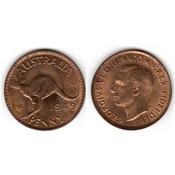 Australia, Penny, George VI, 1949