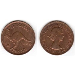 Australia, Penny, Elizabeth II, 1959