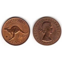 Australia, Penny, Elizabeth II, 1960Y.