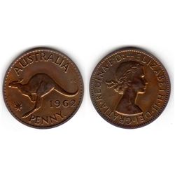 Australia, Penny, Elizabeth II, 1962Y.