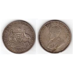 Australia, Florin, George V, 1932