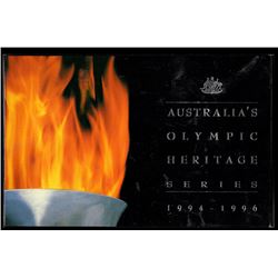 Australia's Olympic Heritage Silver Coin Set, ten dollars, 1994 to 1996