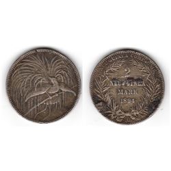 German New Guinea, two marks, 1894A