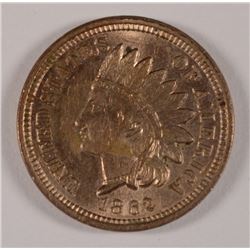 1862 INDIAN HEAD CENT BU