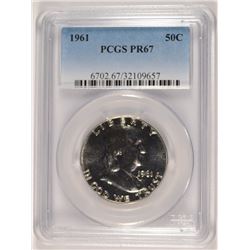 1961 FRANKLIN HALF DOLLAR, PCGS PROOF-67