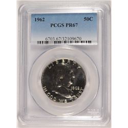 1962 FRANKLIN HALF DOLLAR, PCGS PROOF-67
