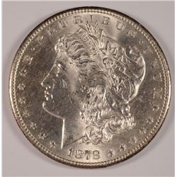 1878-S MORGAN SILVER DOLLAR, MS-63