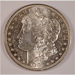 1882-S MORGAN SILVER DOLLAR, MS-64 SEMI PL