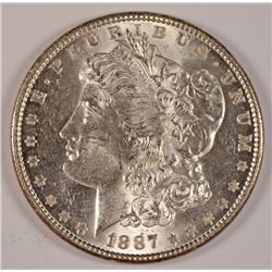 1887 MORGAN SILVER DOLLAR, MS-63