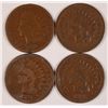 Image 1 : (4) 1874 INDIAN HEAD CENTS