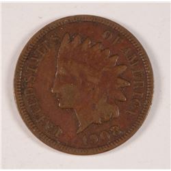1908-S INDIAN HEAD CENT VG/F