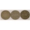 Image 2 : (3) 1866 THREE CENT NICKELS