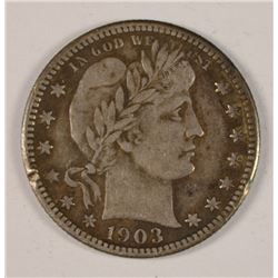 1903-S BARBER QUARTER F/VF