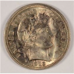 1916 BARBER DIME MS-64 TONED
