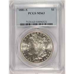 1881-S MORGAN DOLLAR PCGS MS-63