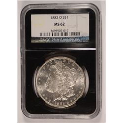 1882-O MORGAN DOLLAR NGC MS-62