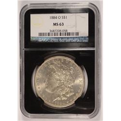 1884-O MORGAN DOLLAR NGC MS-63