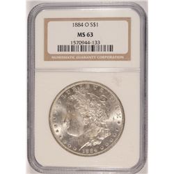 1884-O MORGAN DOLLAR NGC MS-63