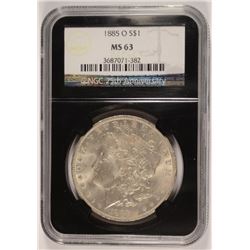 1885-O MORGAN DOLLAR NGC MS-63