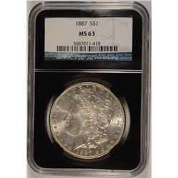 1887 MORGAN DOLLAR NGC MS-63