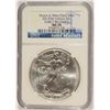 Image 1 : 2013 (W) AMERICAN SILVER EAGLE NGC MS-70 EARLY RELEASE
