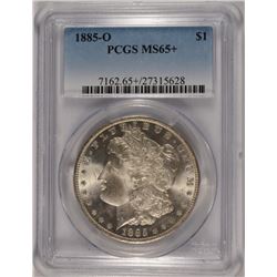 1885-O MORGAN SILVER DOLLAR, PCGS MS-65+