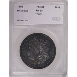 1889 MORGAN SILVER DOLLAR, SEGS PROOF-64