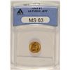 Image 1 : 1903 LOUISIANA PURCHASE $1,00 GOLD COMMEMORATIVE, ANACS MS-63 NICE!!