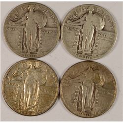 (4) 1930 STANDING LIBERTY QUARTERS
