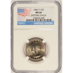 1983 WASHINGTON QUARTER NGC MS-66 (SPITTING EAGLE)