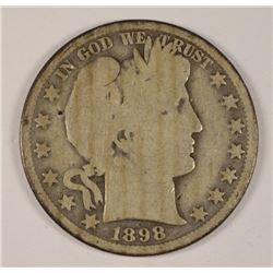 1898-O BARBER HALF DOLLAR G/VG