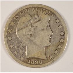 1898-S BARBER HALF DOLLAR VG/F