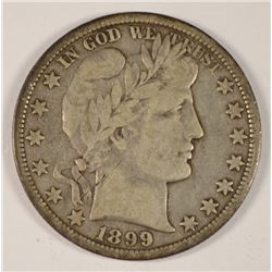 1899-O BARBER HALF DOLLAR VG/F