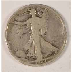 1921-D WALKING LIBERTY HALF DOLLAR AG
